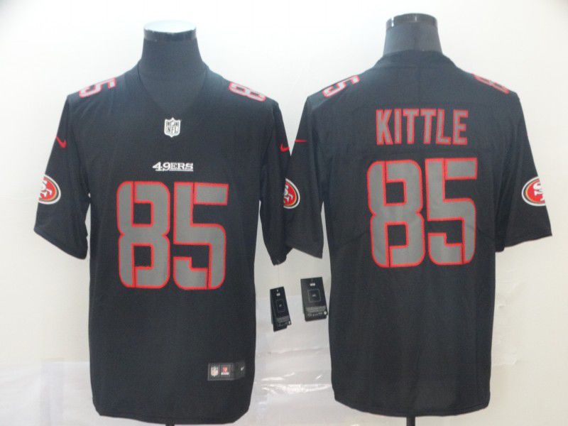 Men San Francisco 49ers #85 Kittle Nike Fashion Impact Black Color Rush Limited Jersey->san francisco 49ers->NFL Jersey